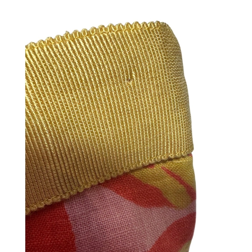 Anthropologie Linen Mini Skirt Pink Orange Yellow Boho Size 6 - Picture 8 of 12